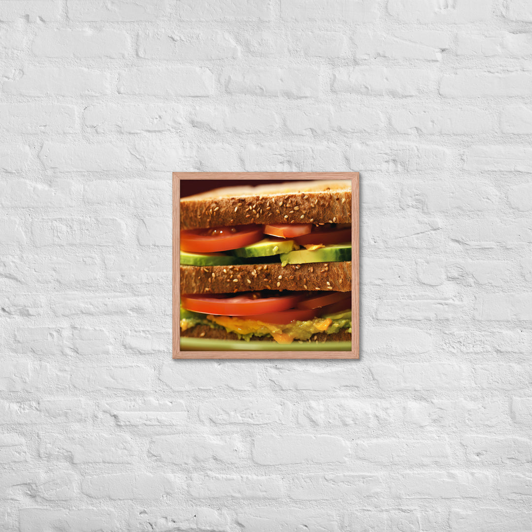 Veggie Sandwich Framed poster 🤤 from Yumify.AI