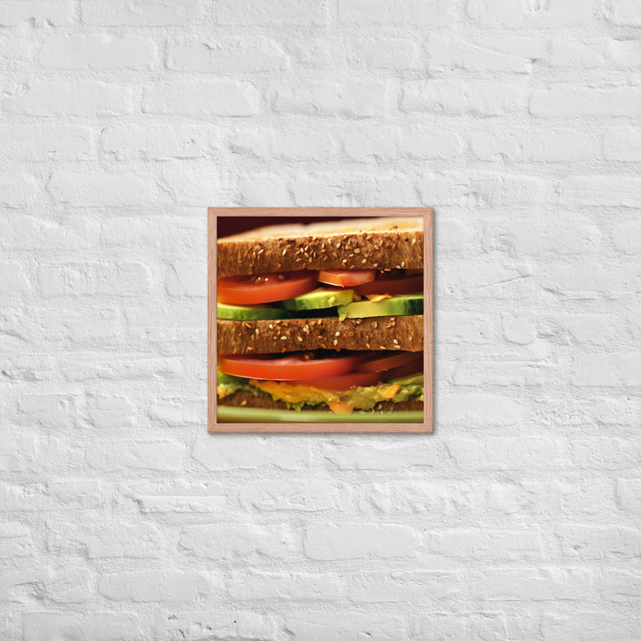 Veggie Sandwich Framed poster 🤤 from Yumify.AI