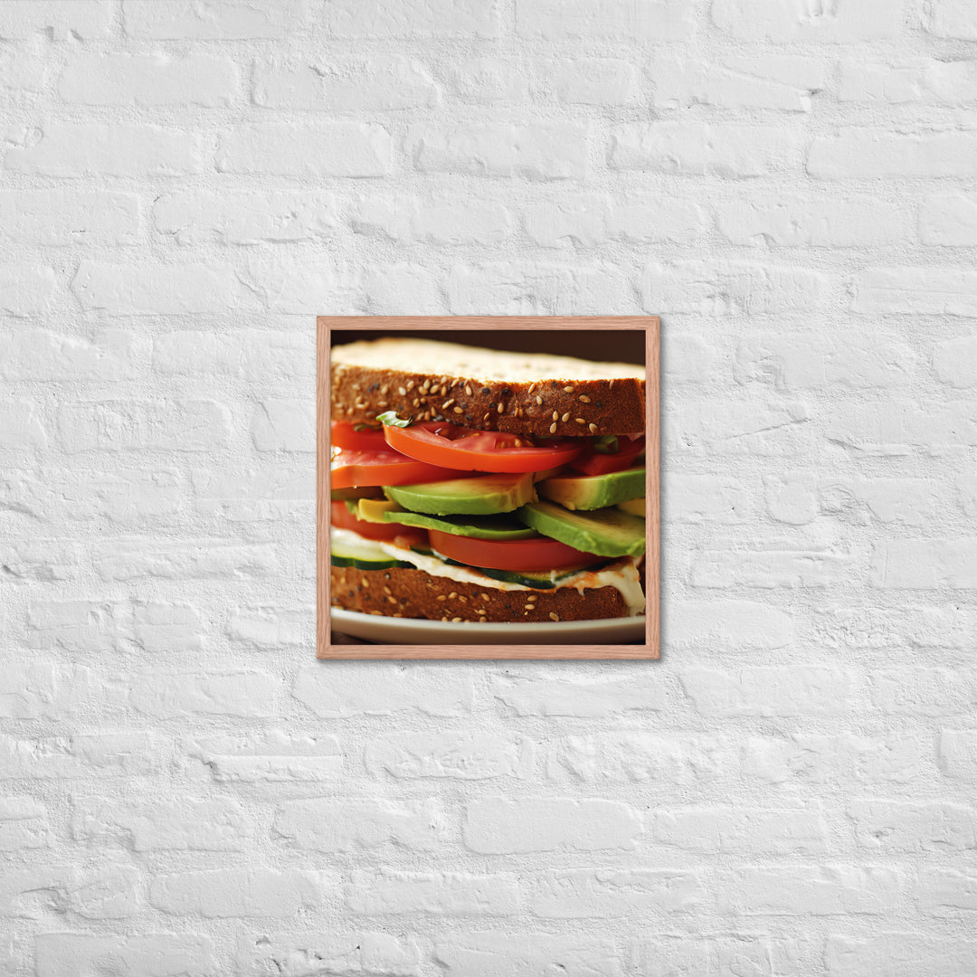 Veggie Sandwich Framed poster 🤤 from Yumify.AI