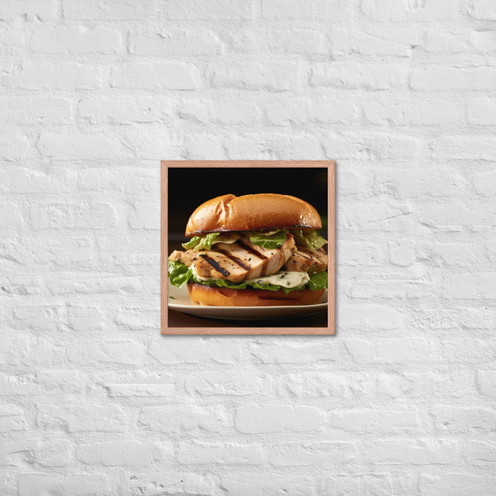 Chicken Caesar Sandwich Framed poster 🤤 from Yumify.AI