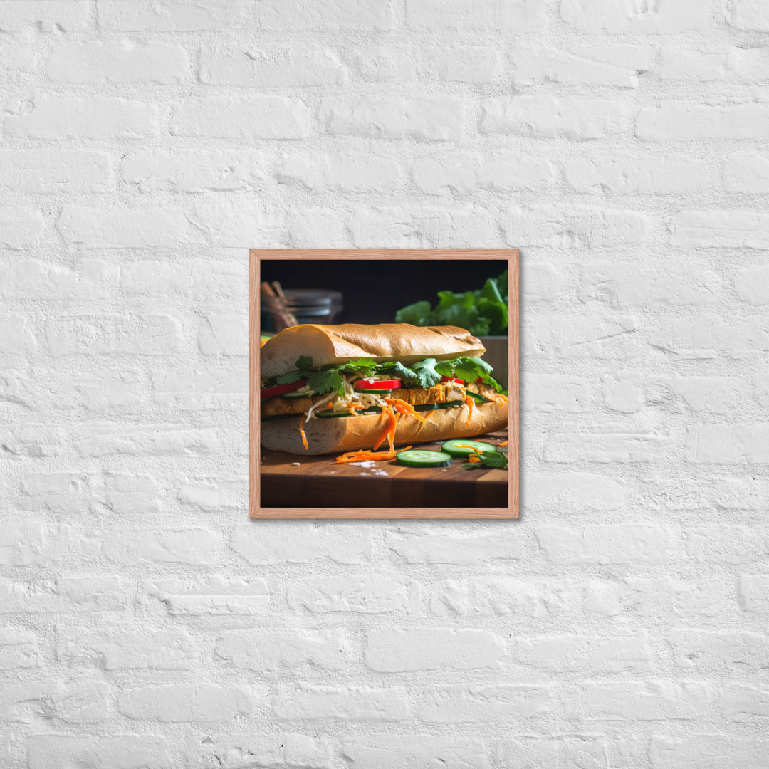 Grilled Pork and Pickled Vegetables Framed poster 🤤 from Yumify.AI