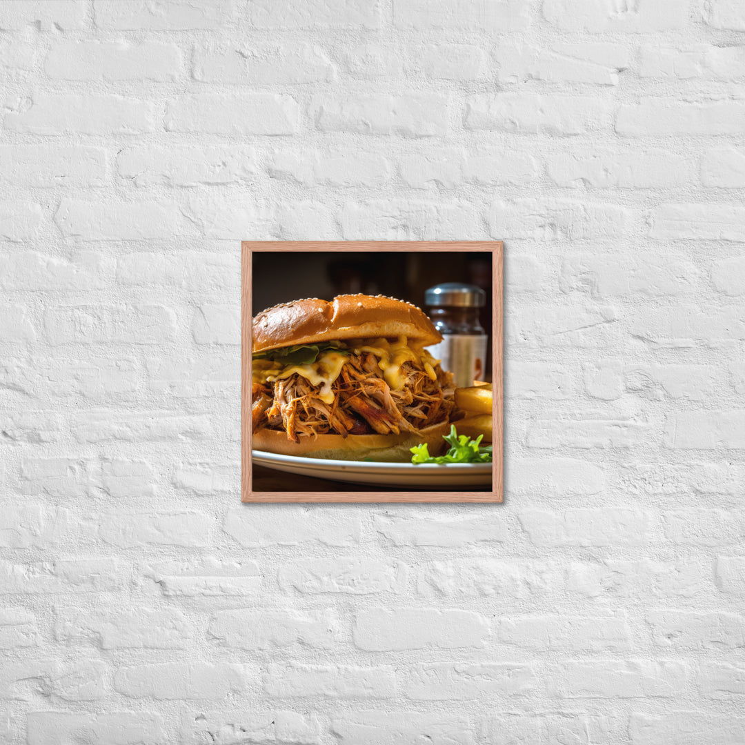 Pulled Pork Sandwich Framed poster 🤤 from Yumify.AI