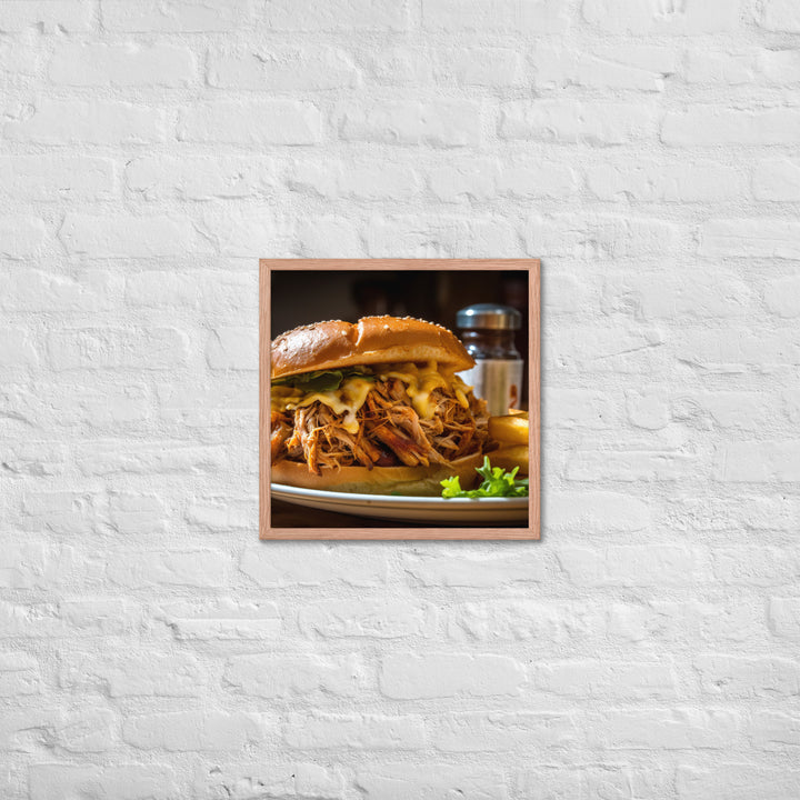 Pulled Pork Sandwich Framed poster 🤤 from Yumify.AI