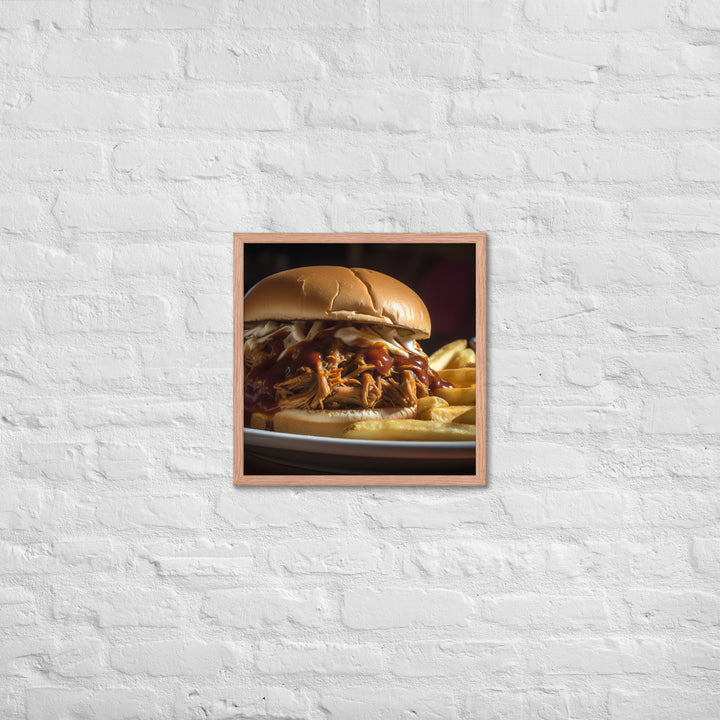 Pulled Pork Sandwich Framed poster 🤤 from Yumify.AI