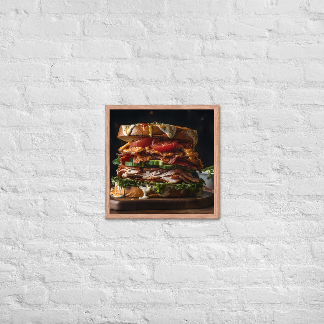 The Ultimate Club Sandwich Framed poster 🤤 from Yumify.AI