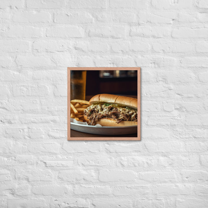 The Perfect Philly Cheesesteak Combo Framed poster 🤤 from Yumify.AI