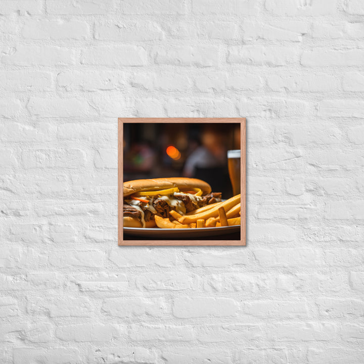 The Perfect Philly Cheesesteak Combo Framed poster 🤤 from Yumify.AI