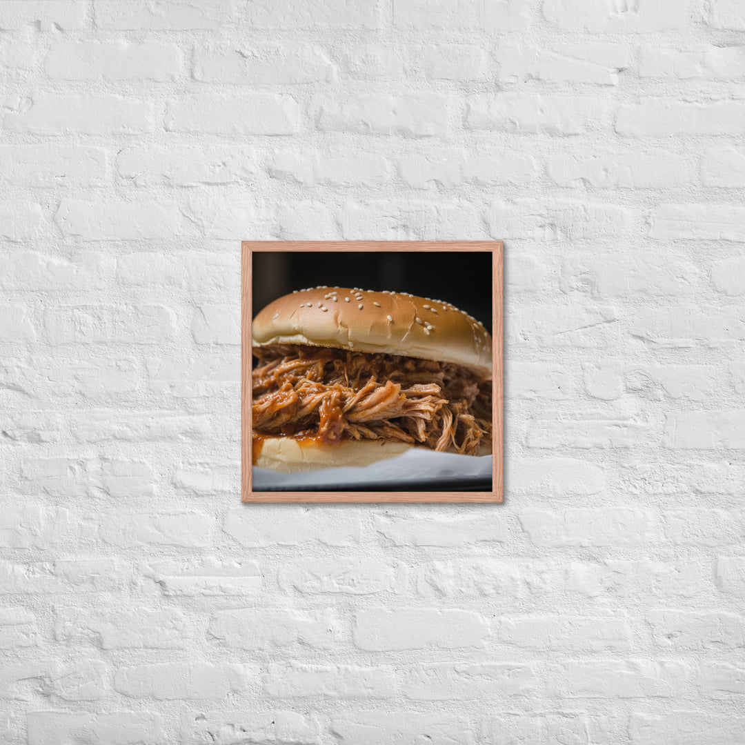 Pulled Pork Sandwich Framed poster 🤤 from Yumify.AI