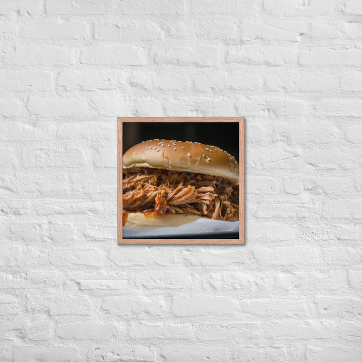 Pulled Pork Sandwich Framed poster 🤤 from Yumify.AI