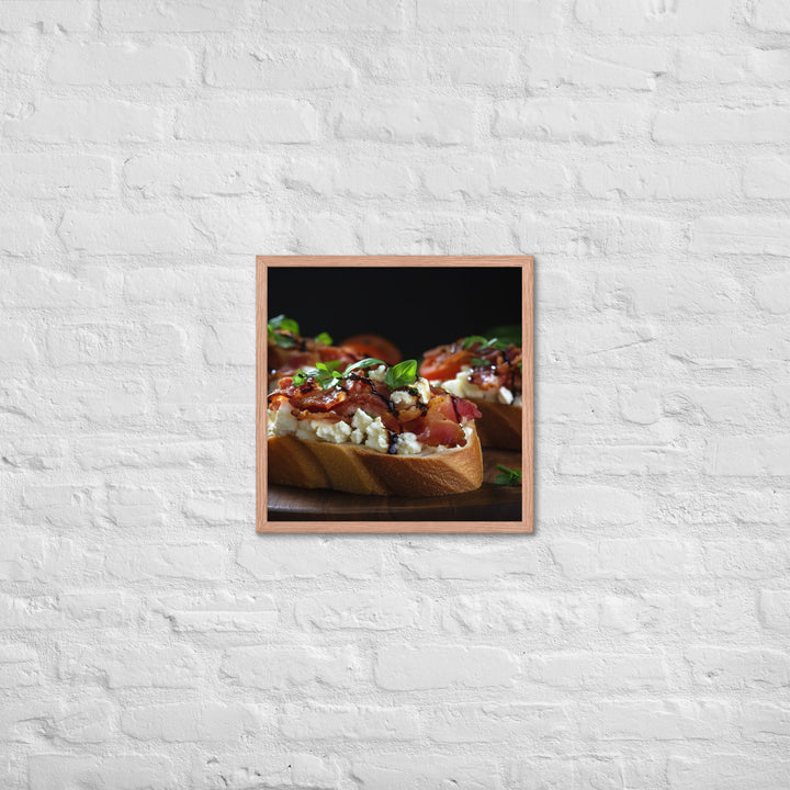 Open Faced BLT Crostini Framed poster 🤤 from Yumify.AI