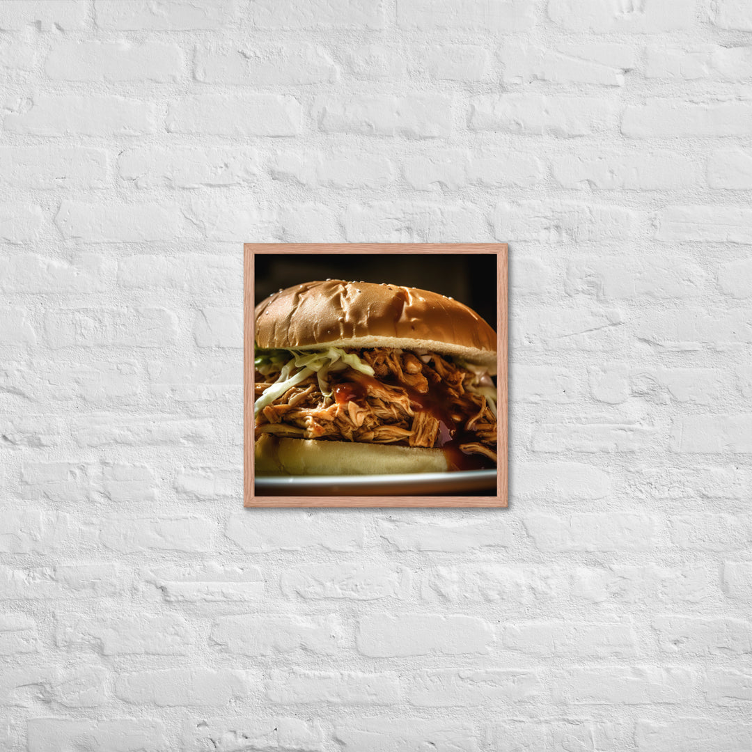 Juicy Pulled Pork Sandwich Framed poster 🤤 from Yumify.AI