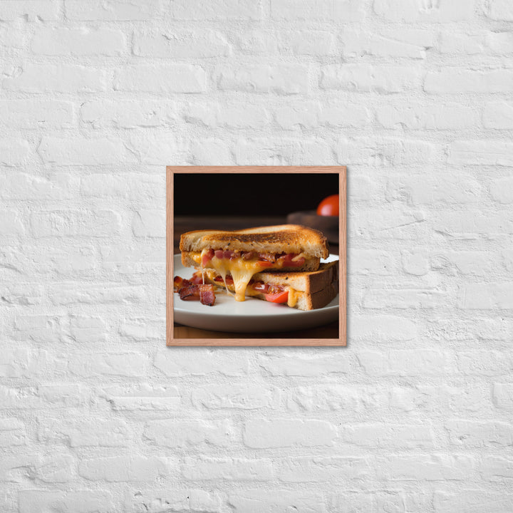 Gourmet Grilled Cheese with Bacon and Tomato Framed poster 🤤 from Yumify.AI