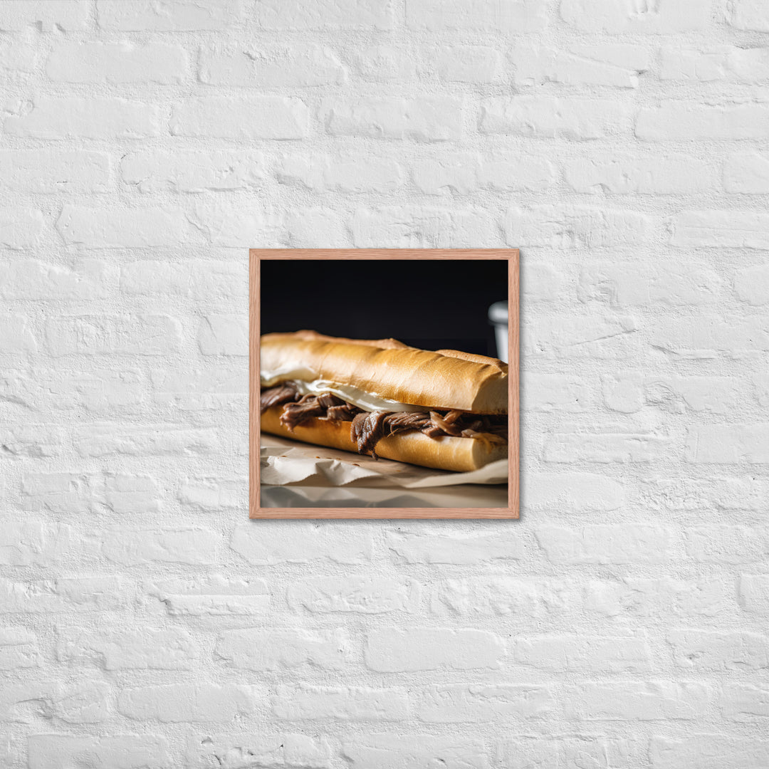 French Dip Sandwich for Lunch Framed poster 🤤 from Yumify.AI