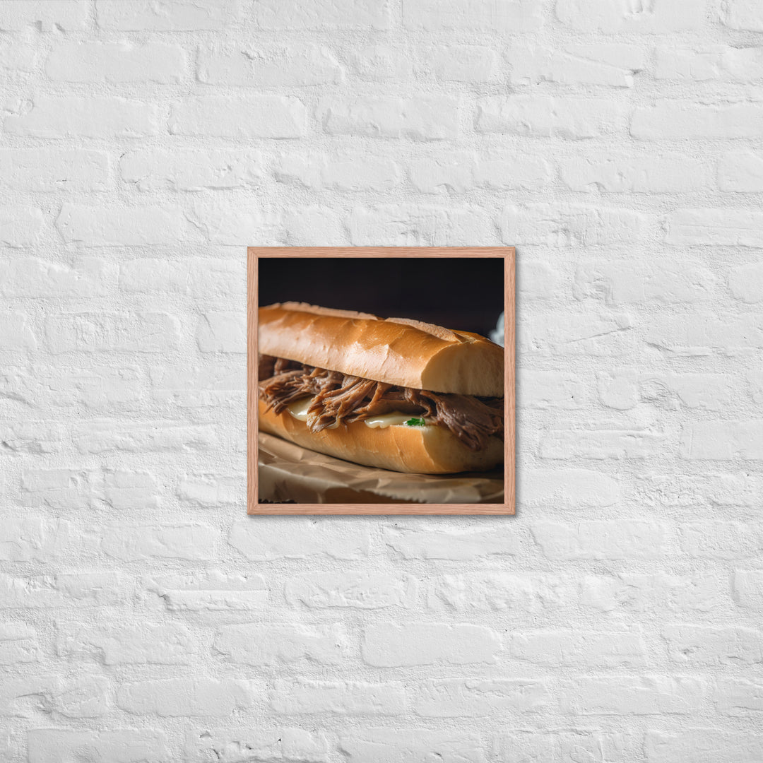 French Dip Sandwich for Lunch Framed poster 🤤 from Yumify.AI