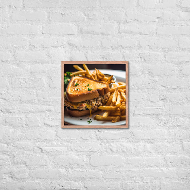 Cheesy Tuna Melt Heaven Framed poster 🤤 from Yumify.AI