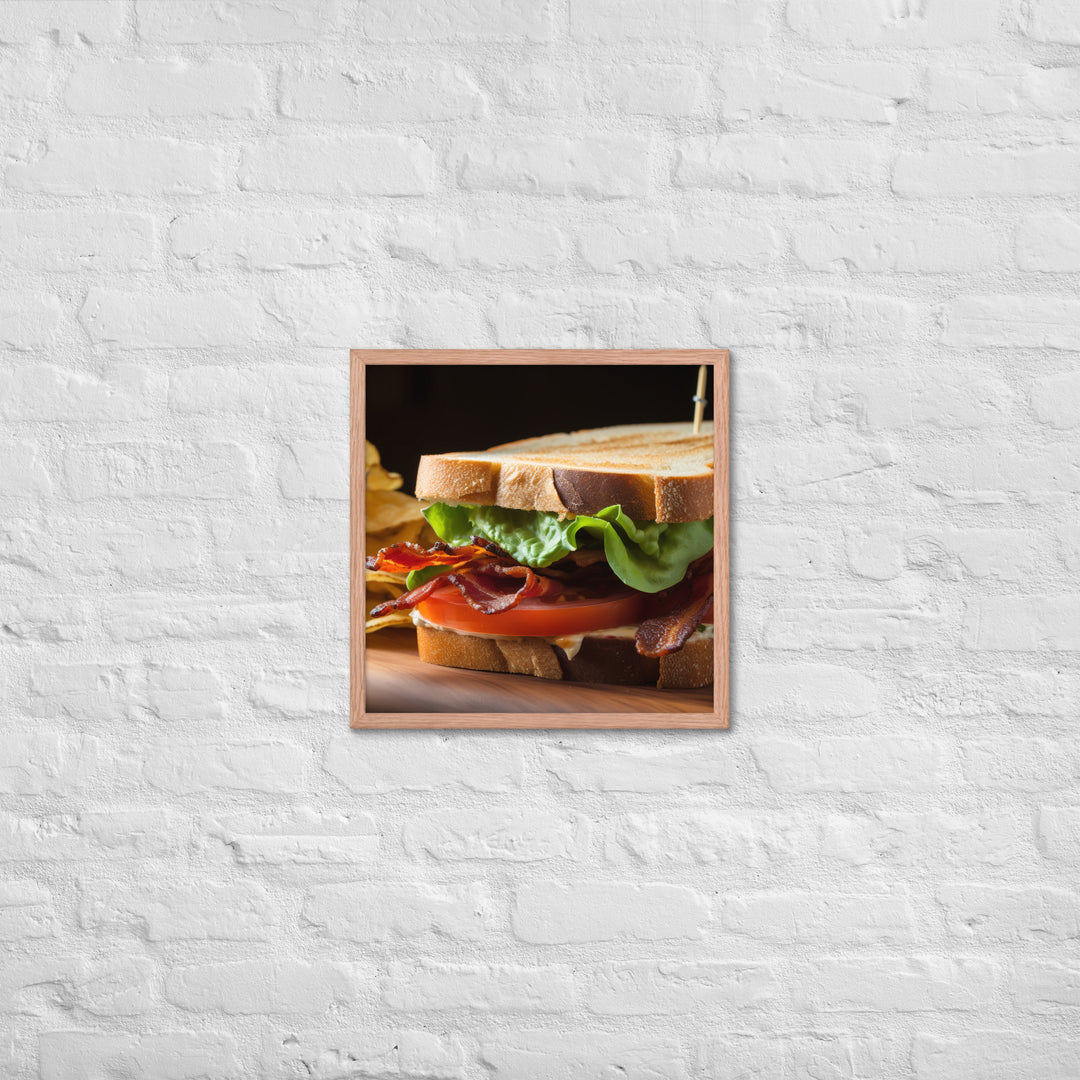 A beautifully crafted BLT sandwich Framed poster 🤤 from Yumify.AI