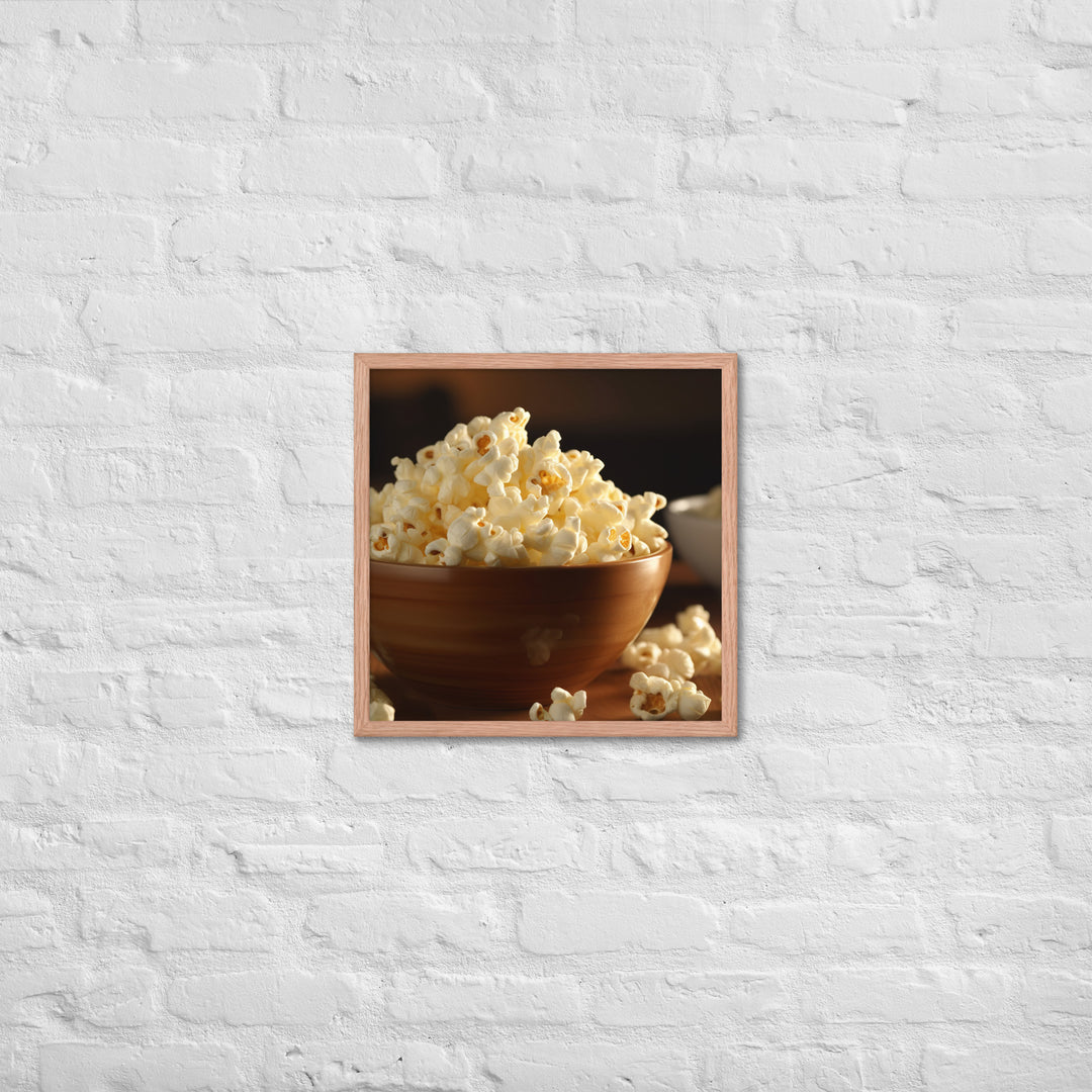 White Cheddar Popcorn Framed poster 🤤 from Yumify.AI