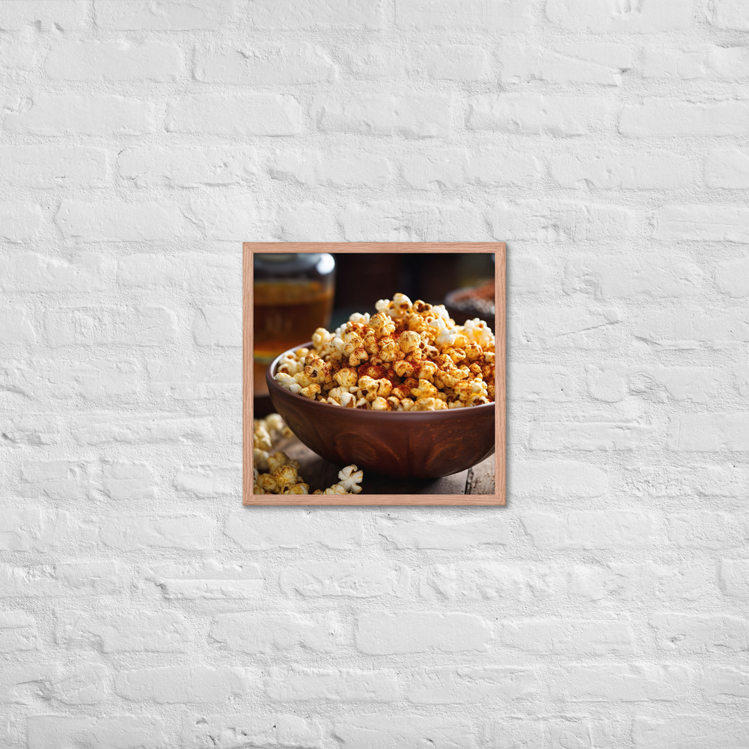 Spicy Popcorn Framed poster 🤤 from Yumify.AI