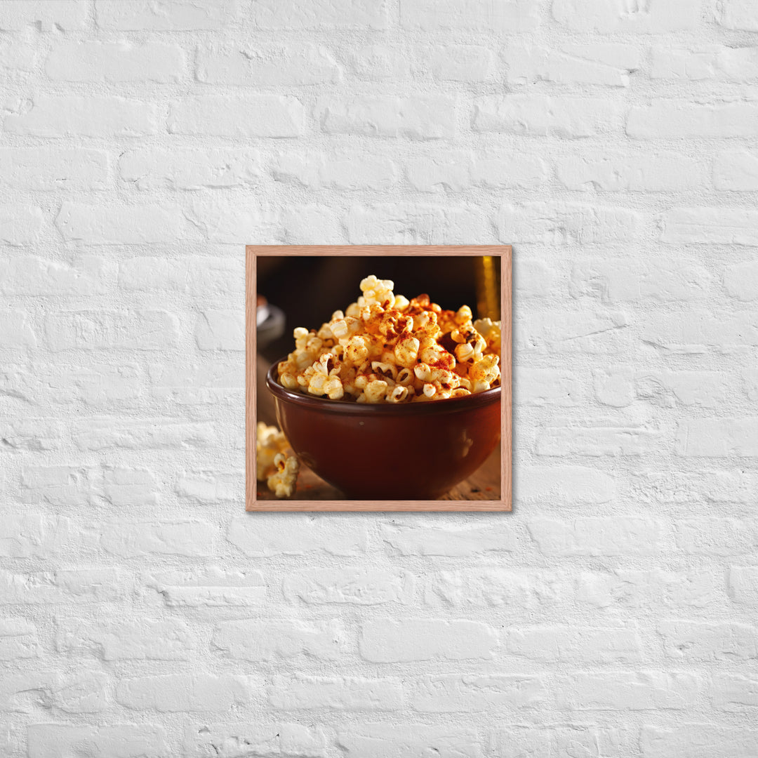 Spicy Popcorn Framed poster 🤤 from Yumify.AI