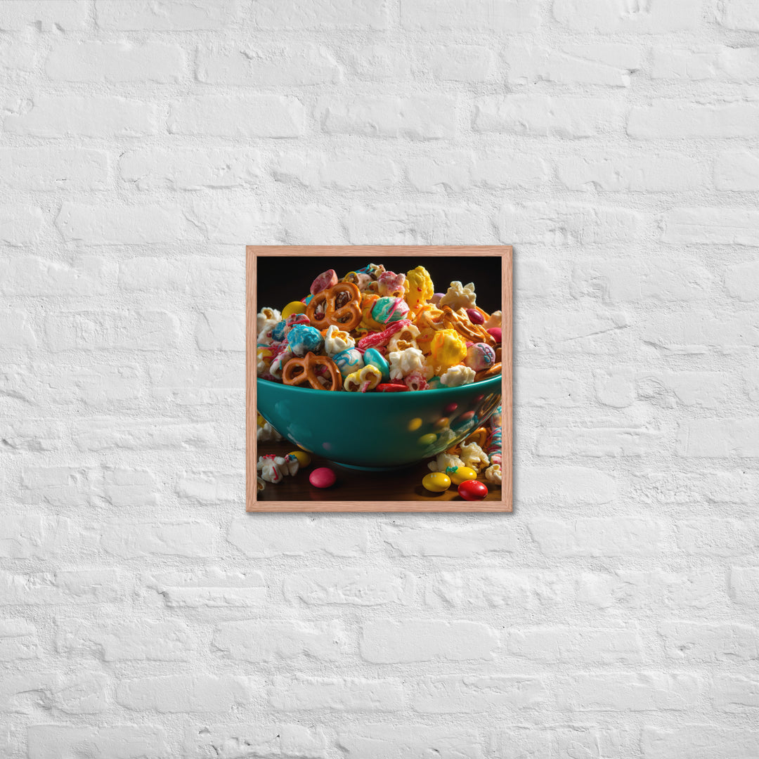 Popcorn Party Mix Framed poster 🤤 from Yumify.AI