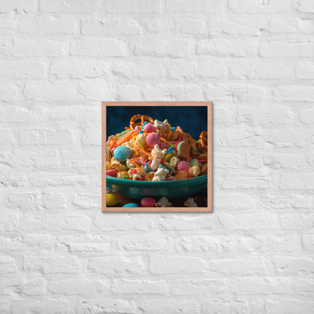 Popcorn Party Mix Framed poster 🤤 from Yumify.AI