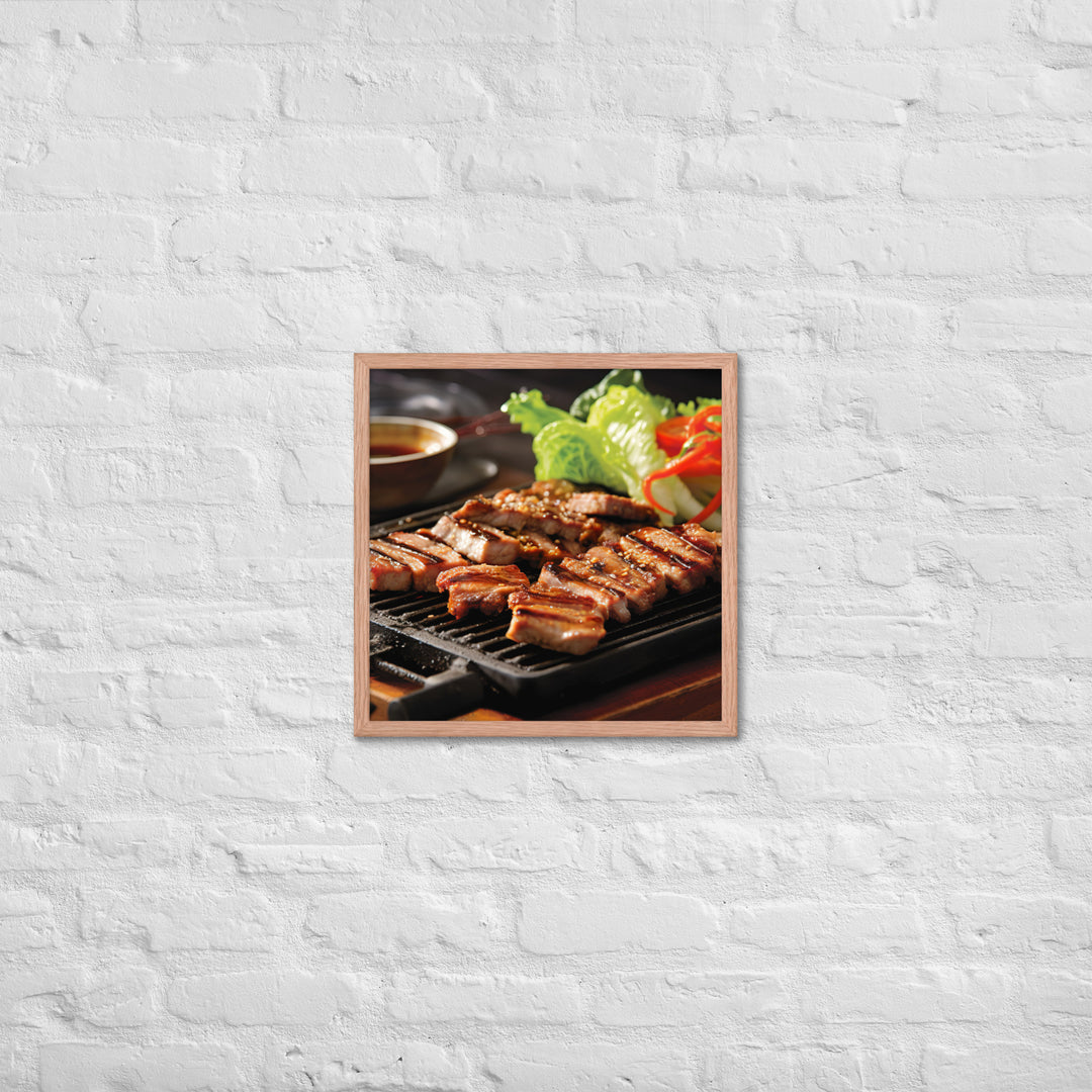 Samgyeopsal Framed poster 🤤 from Yumify.AI