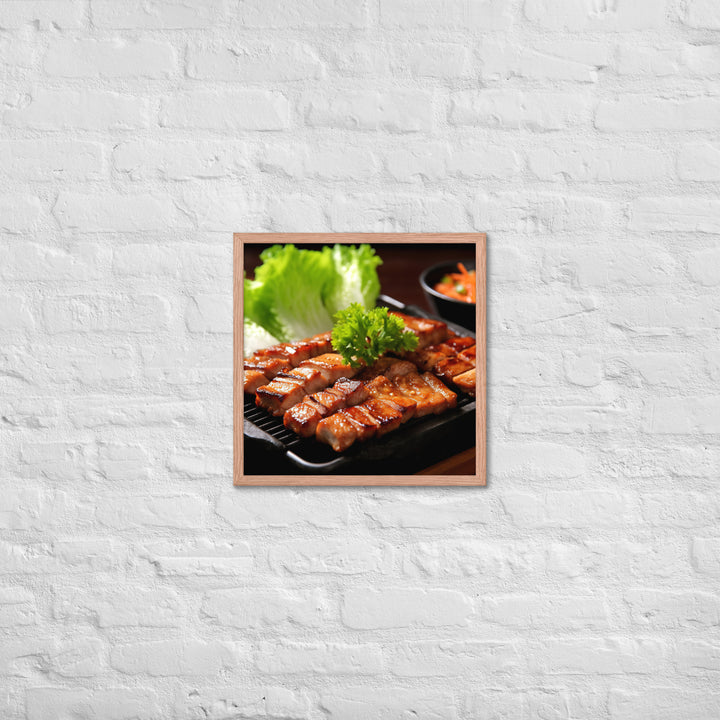 Samgyeopsal Framed poster 🤤 from Yumify.AI