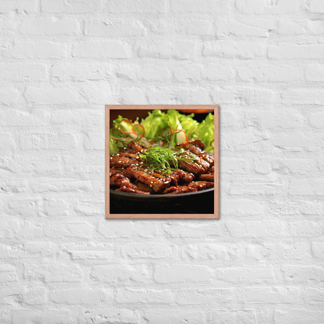 Korean BBQ Framed poster 🤤 from Yumify.AI