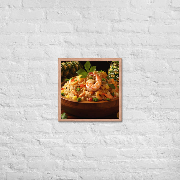 Pineapple Fried Rice Framed poster 🤤 from Yumify.AI