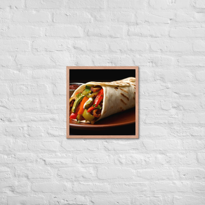 Vegetarian Shawarma Framed poster 🤤 from Yumify.AI