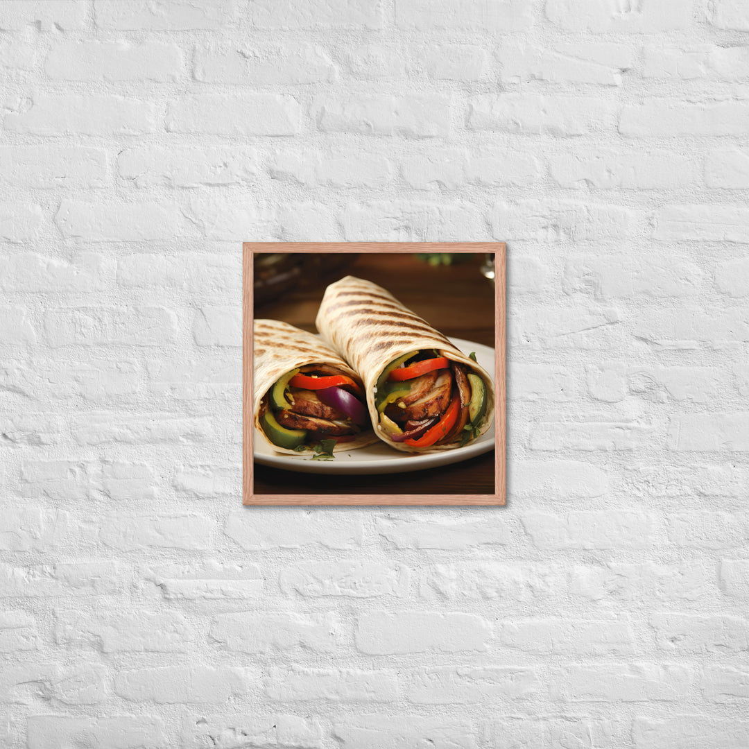 Vegetarian Shawarma Framed poster 🤤 from Yumify.AI