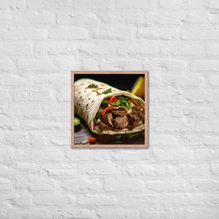 Lamb Shawarma Framed poster 🤤 from Yumify.AI