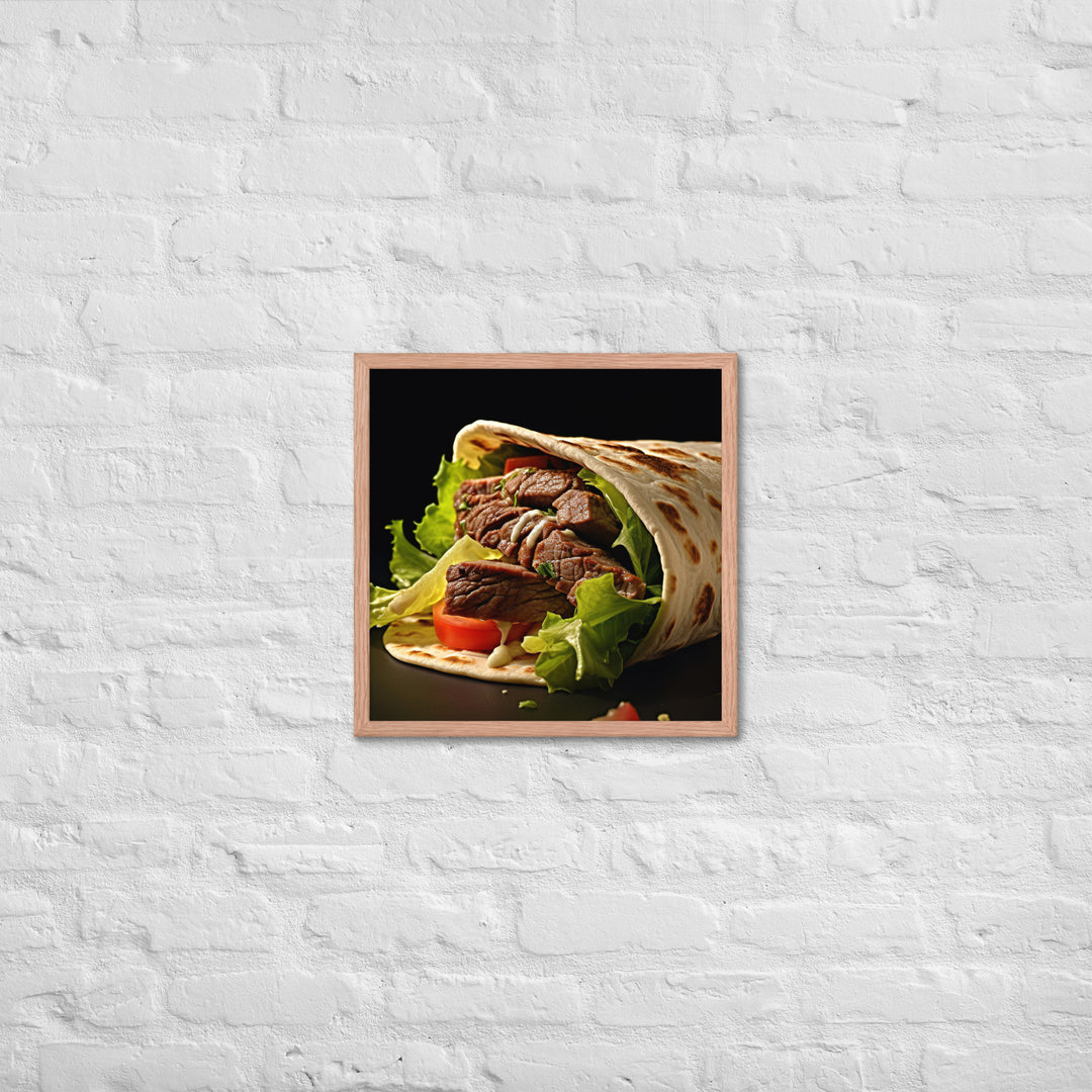 Lamb Shawarma Framed poster 🤤 from Yumify.AI