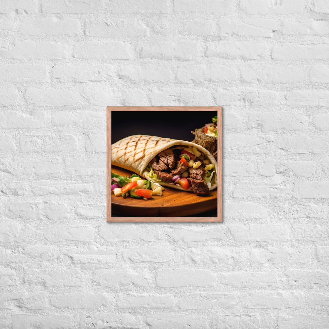 Lamb Shawarma Framed poster 🤤 from Yumify.AI