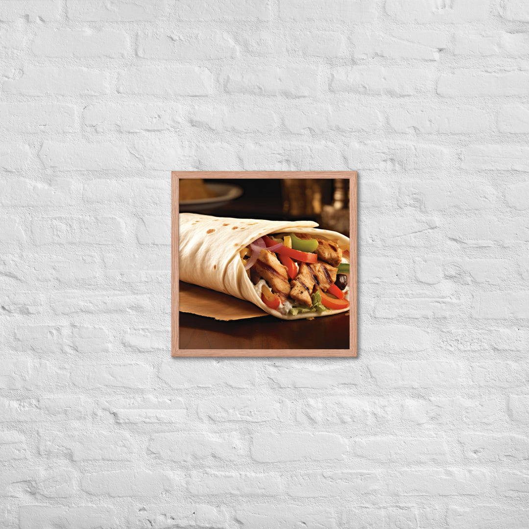 Chicken Shawarma Framed poster 🤤 from Yumify.AI