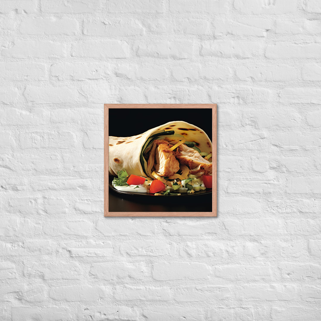 Chicken Shawarma Framed poster 🤤 from Yumify.AI