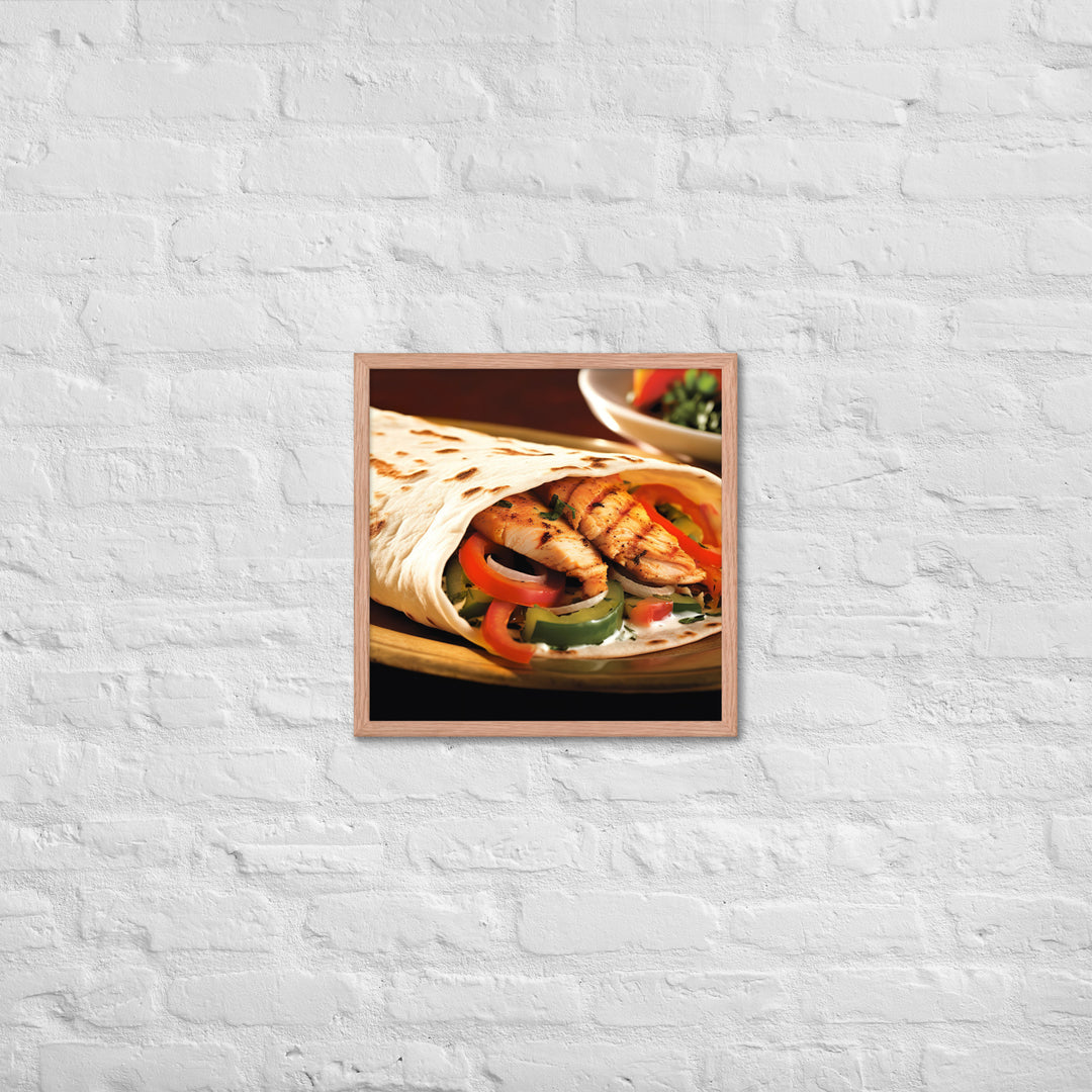 Chicken Shawarma Framed poster 🤤 from Yumify.AI