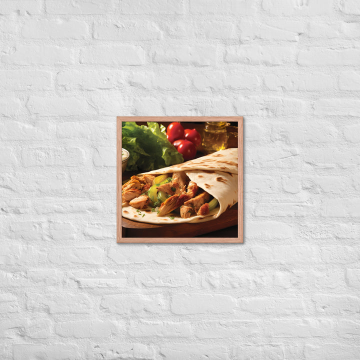 Chicken Shawarma Framed poster 🤤 from Yumify.AI