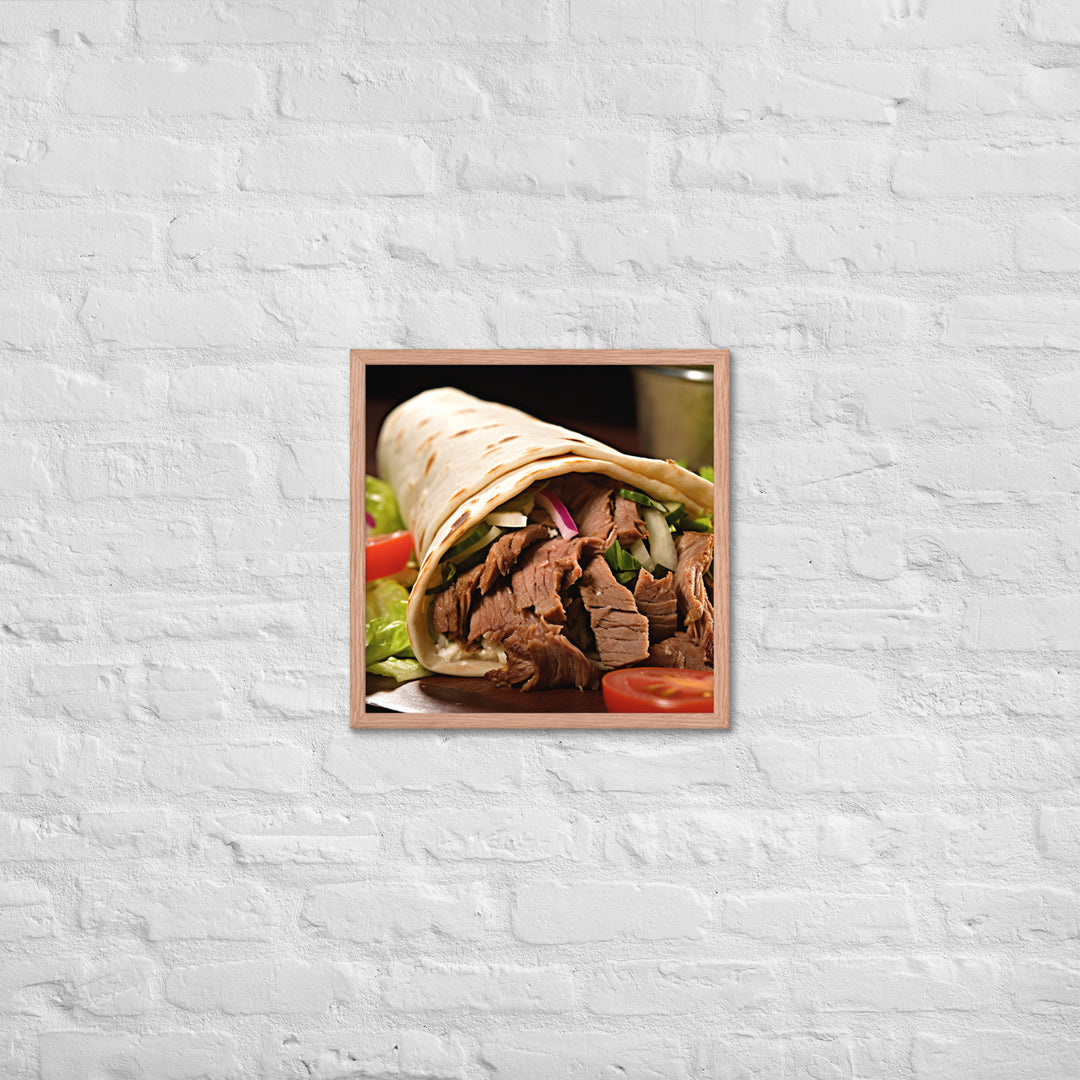 Beef Shawarma Framed poster 🤤 from Yumify.AI