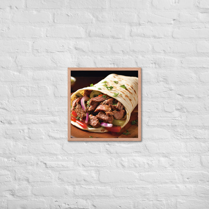 Beef Shawarma Framed poster 🤤 from Yumify.AI