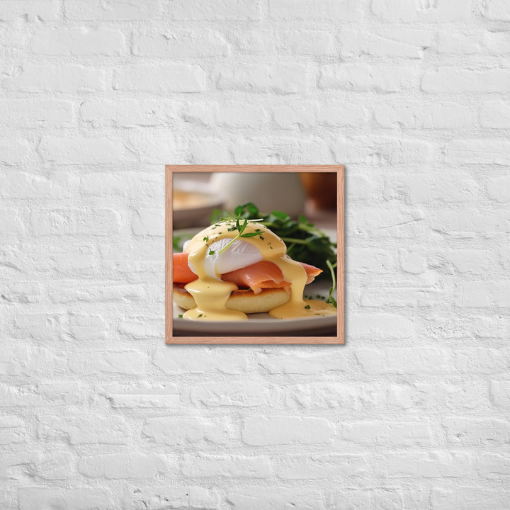 Smoked Salmon Eggs Benedict Framed poster 🤤 from Yumify.AI