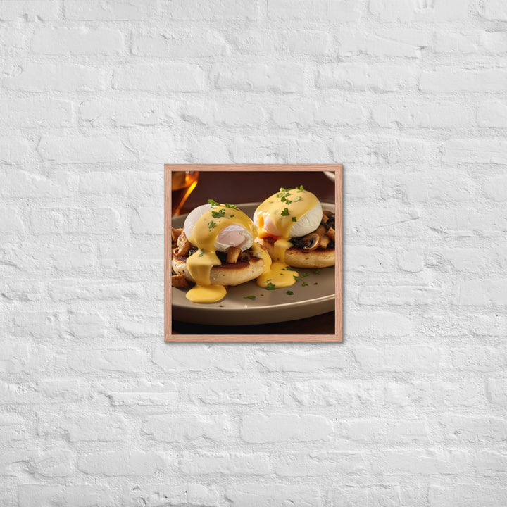 Mushroom and Truffle Eggs Benedict Framed poster 🤤 from Yumify.AI