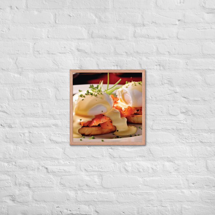 Crab or Lobster Eggs Benedict Framed poster 🤤 from Yumify.AI