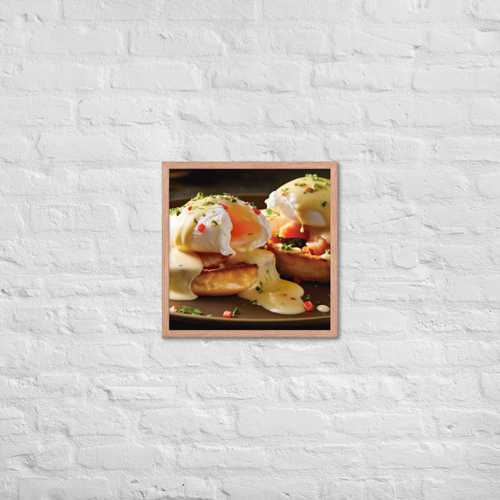 Crab or Lobster Eggs Benedict Framed poster 🤤 from Yumify.AI