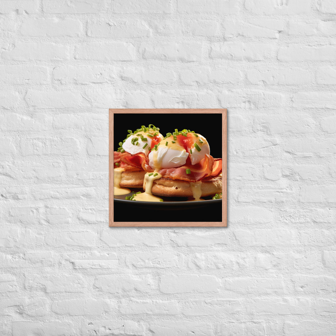 Bacon and Tomato Eggs Benedict Framed poster 🤤 from Yumify.AI