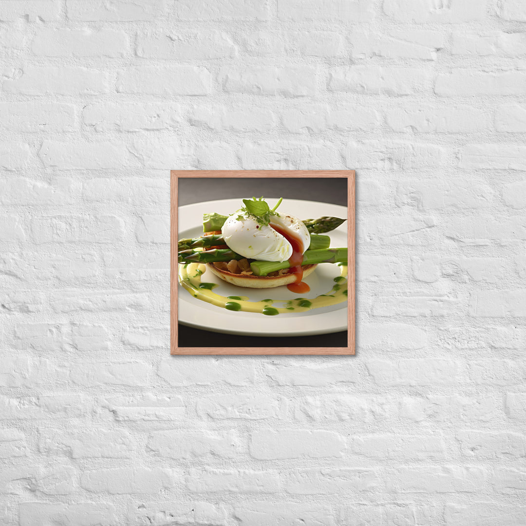 Asparagus Eggs Benedict Framed poster 🤤 from Yumify.AI