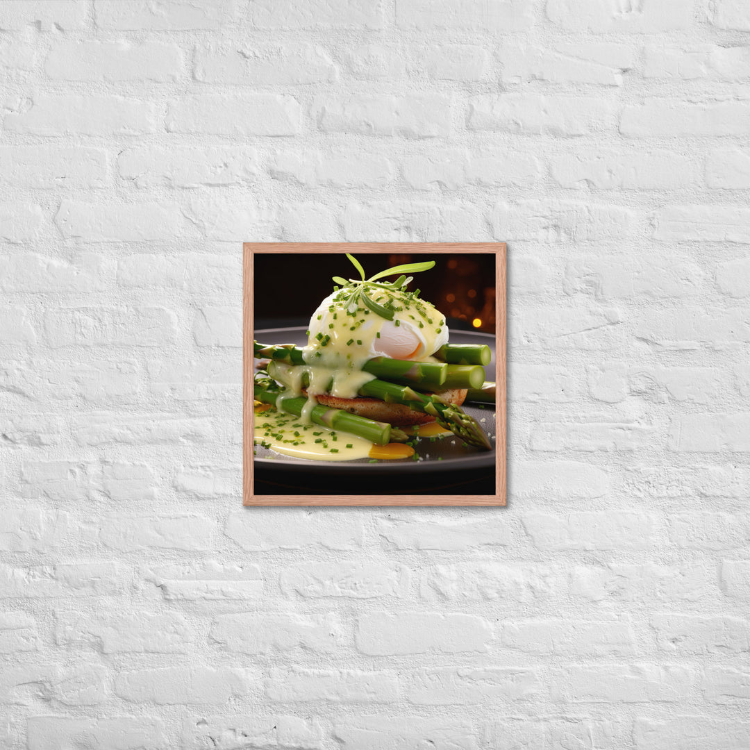 Asparagus Eggs Benedict Framed poster 🤤 from Yumify.AI