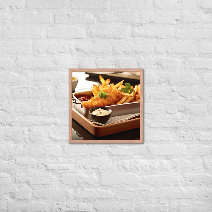 Gourmet Fish and Chips Framed poster 🤤 from Yumify.AI