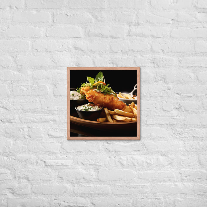 Gourmet Fish and Chips Framed poster 🤤 from Yumify.AI