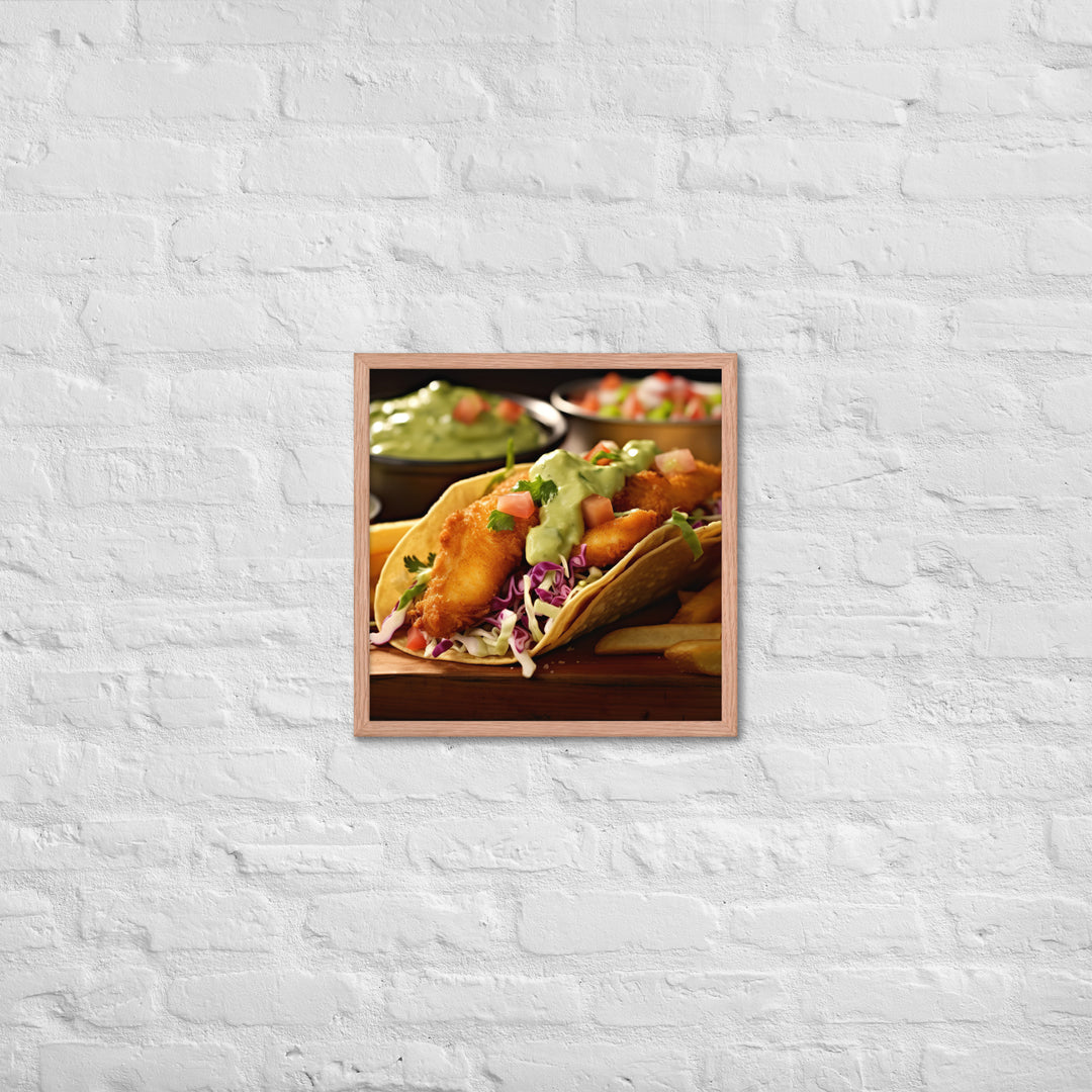 Fish Tacos and Chips Framed poster 🤤 from Yumify.AI